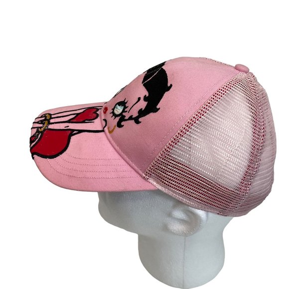 Bio-Domes Rare Betty Boop Pink Embroidered Salesman Sample Snapback Hat - Picture 3 of 10